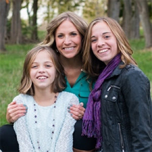 Julie Clark and her daughters