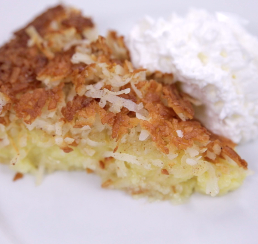 Quick and Easy Coconut Custard Pie » Ohio Eggs